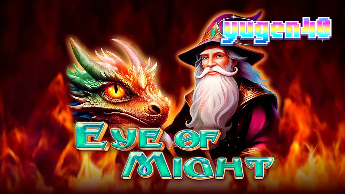 Tampilan visual slot Eye of Might dengan elemen fantasi dan simbol magis